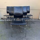 Set of 6 Matteo Grassi leather chairs