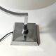 Bureau lamp / bedside lamp Bauhaus chrome metal & opal glass, design 1970