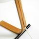 Original Space Age 1960s plywood table lamp with plastic shade by Temde