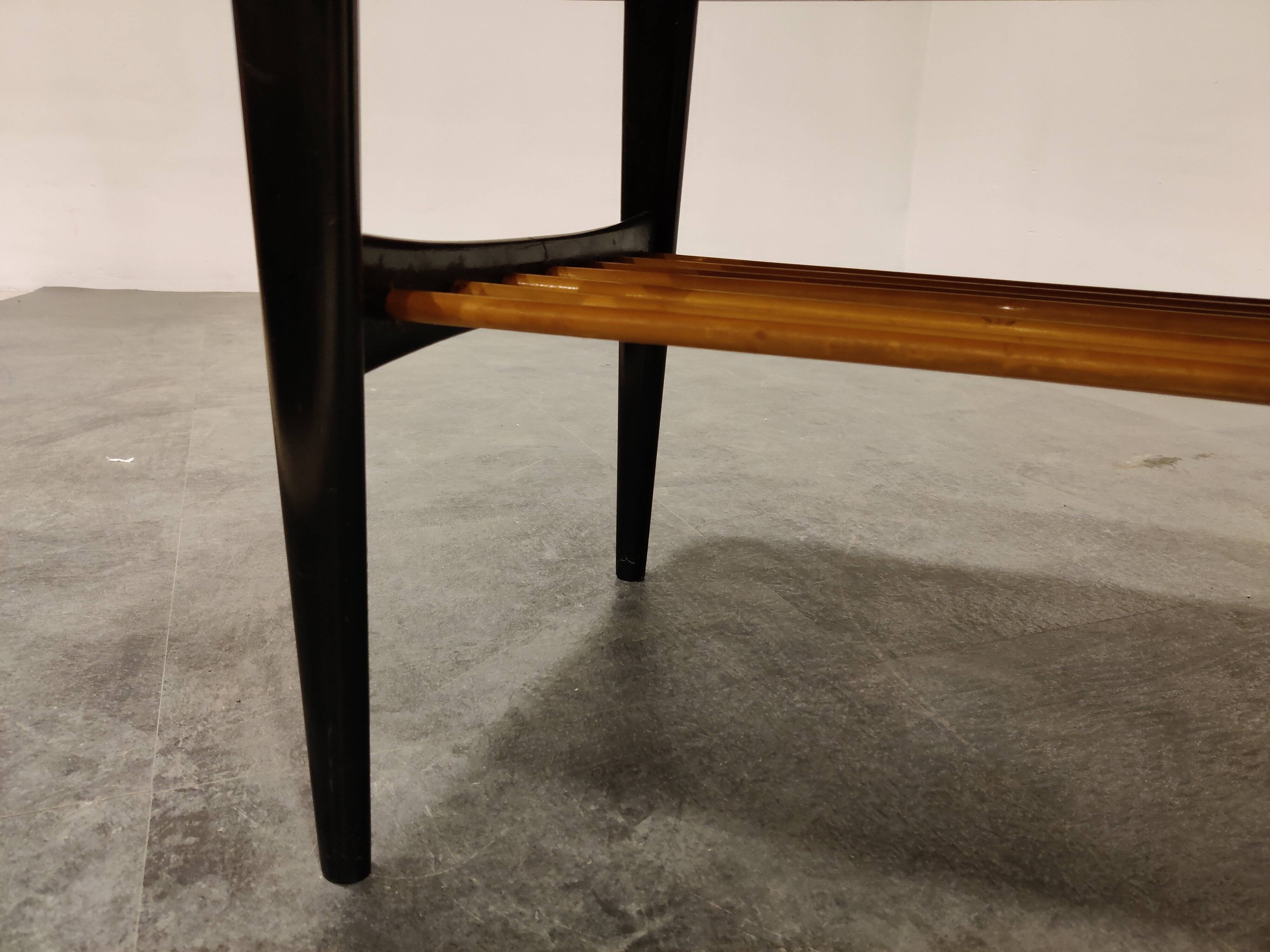 Vintage hidden bar coffee table by Alfred Hendrickx for Belfom, 1950s
