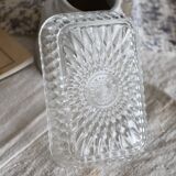 Duralex Lesieur vintage molded glass butter dish