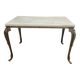 Table basse vintage en marbre et laiton