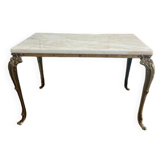 COFFEE TABLE / VINTAGE MARBLE COFFEE TABLE