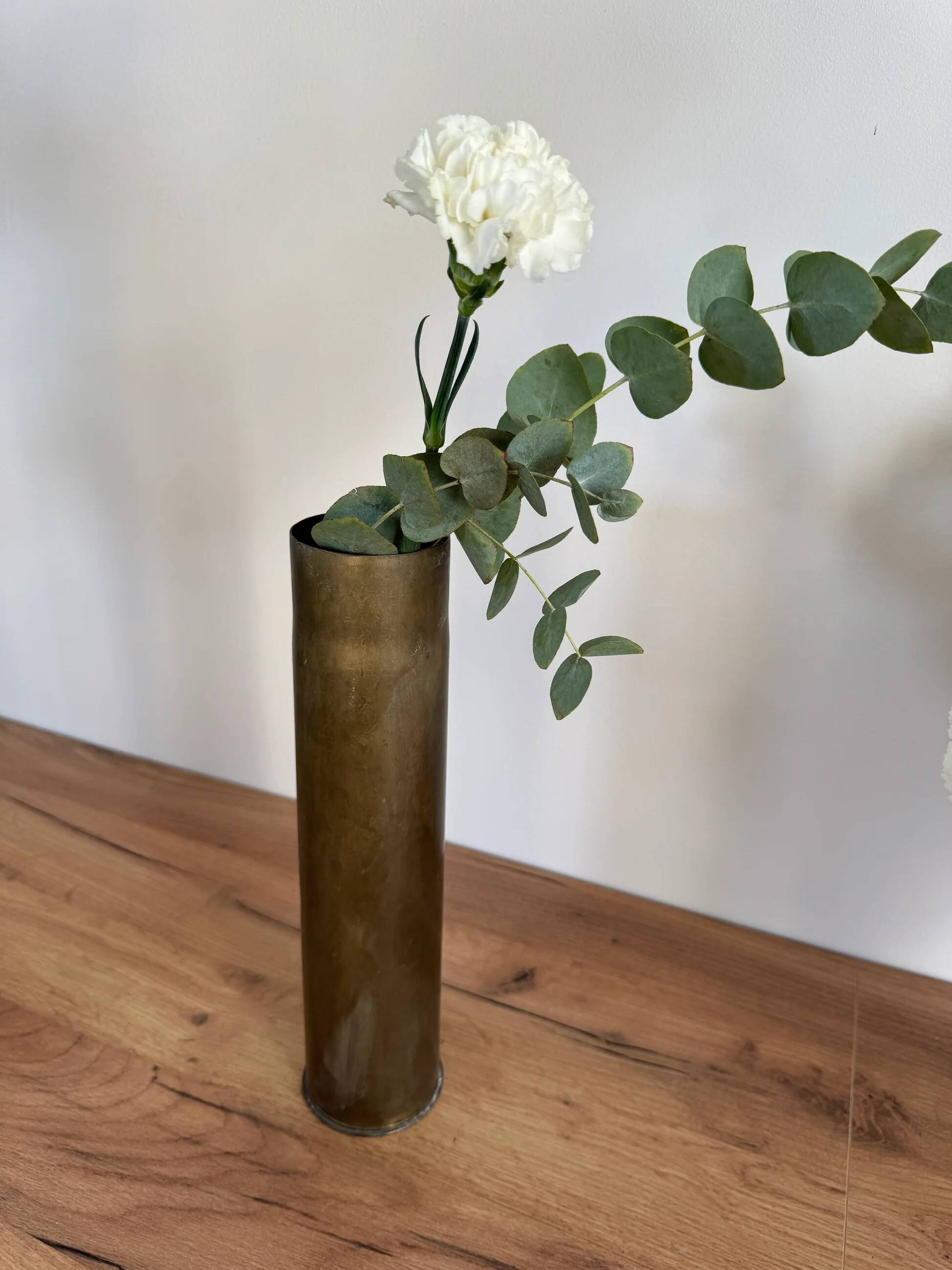 Vintage shell casing vase