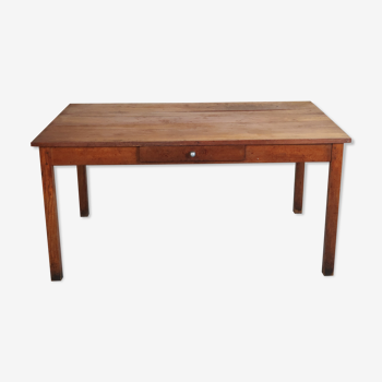 Rectangular oak table one drawer