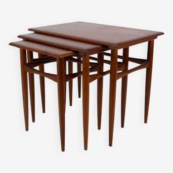 Tables gigognes - Bois de teck - Architecte de mobilier danois - 1960