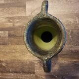 Green terracotta jar with 2 handles
