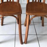 4 chaises bistrot années 50 type Baumann