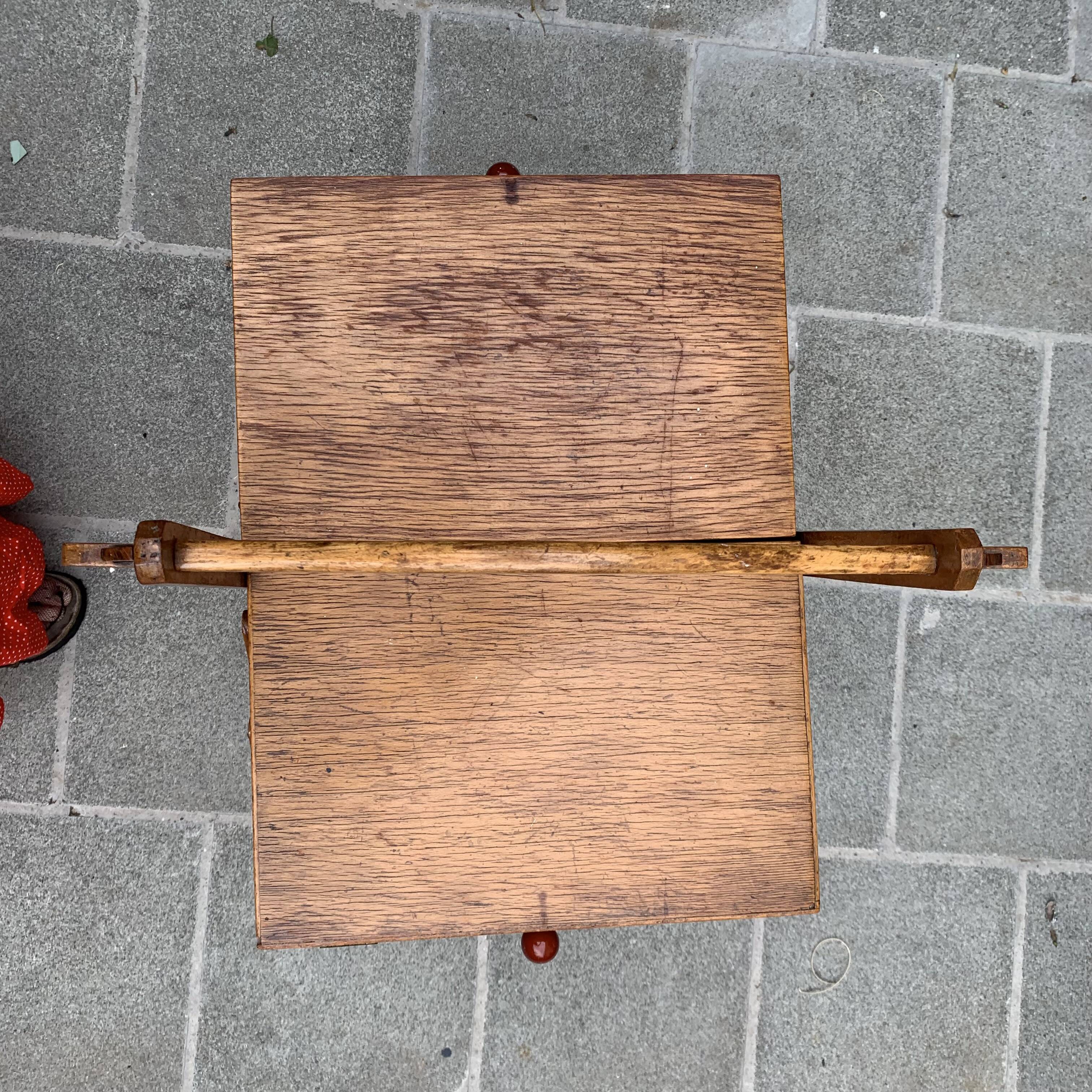 Old large wooden worker - Torck sewing box