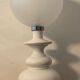 Vintage lamp in clichy glass and glazed ceramic