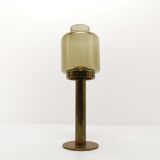Hans-Agne Jakobsson smoked glass candle holder for Markaryd model L-102/32 - 1960s