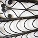 Black peacock rattan headboard