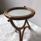Vintage rattan mirror on stand 27x34cm