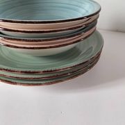 Set of 7 vintage flat and deep plates