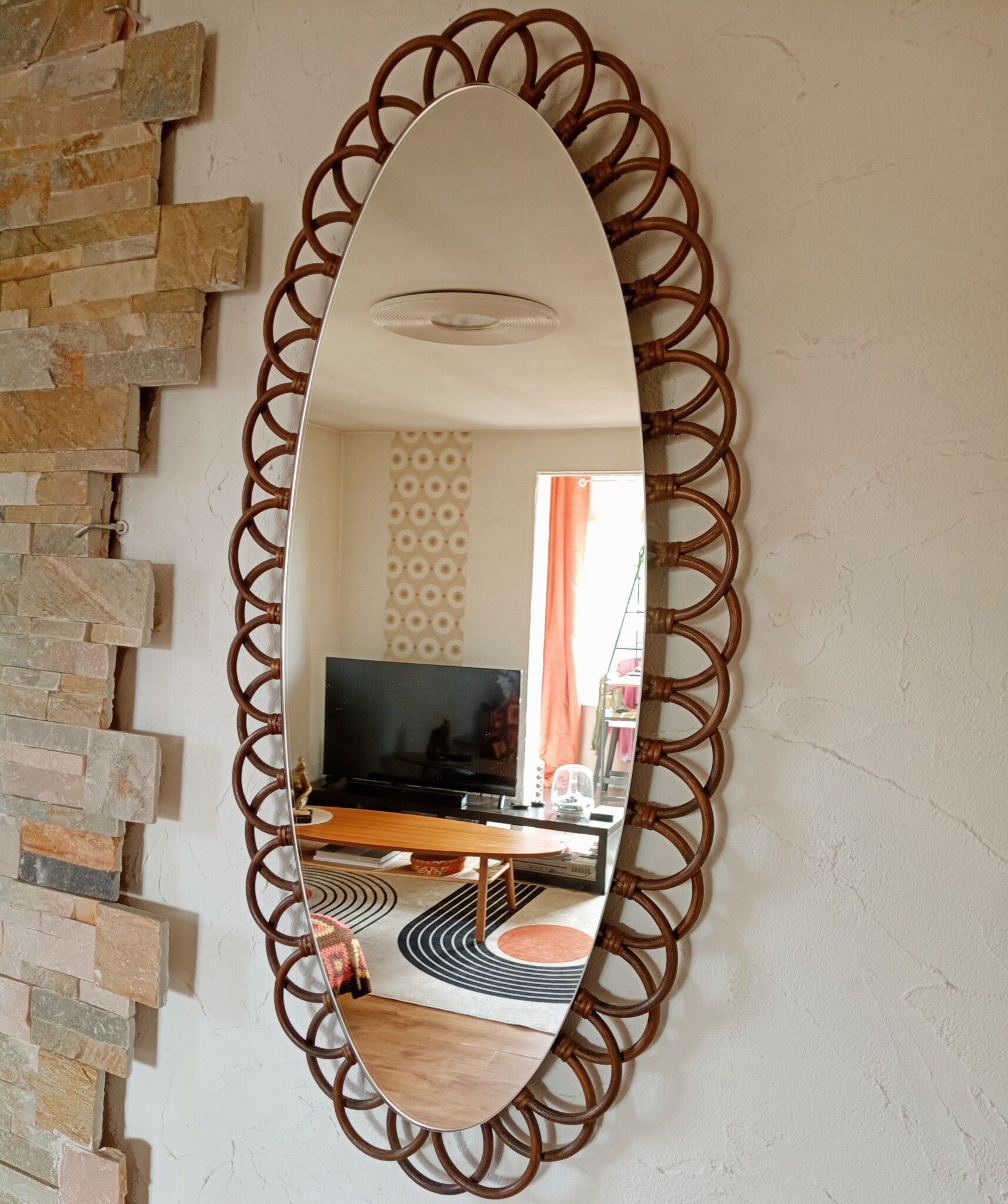 Vintage oval mirror