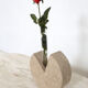 Fratelli Manelli style Travertine and glass test tube vase