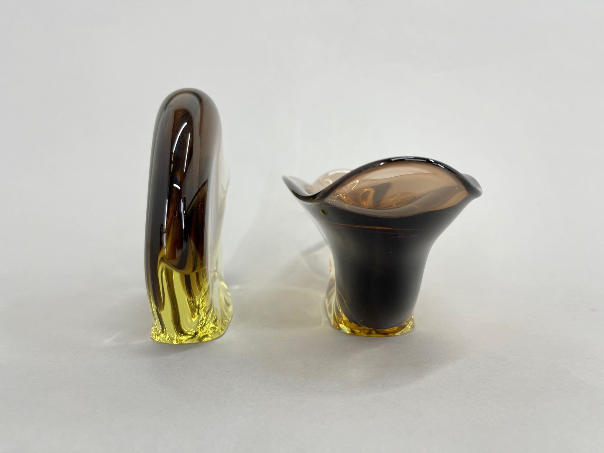 Set of Art Glass Bowl and Ashtray by designer Josef Cvrček, 1960's