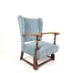 Blue flea market armchair