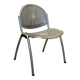 Vintage Sokoa stackable chairs, brutalist perforated metal chairs.