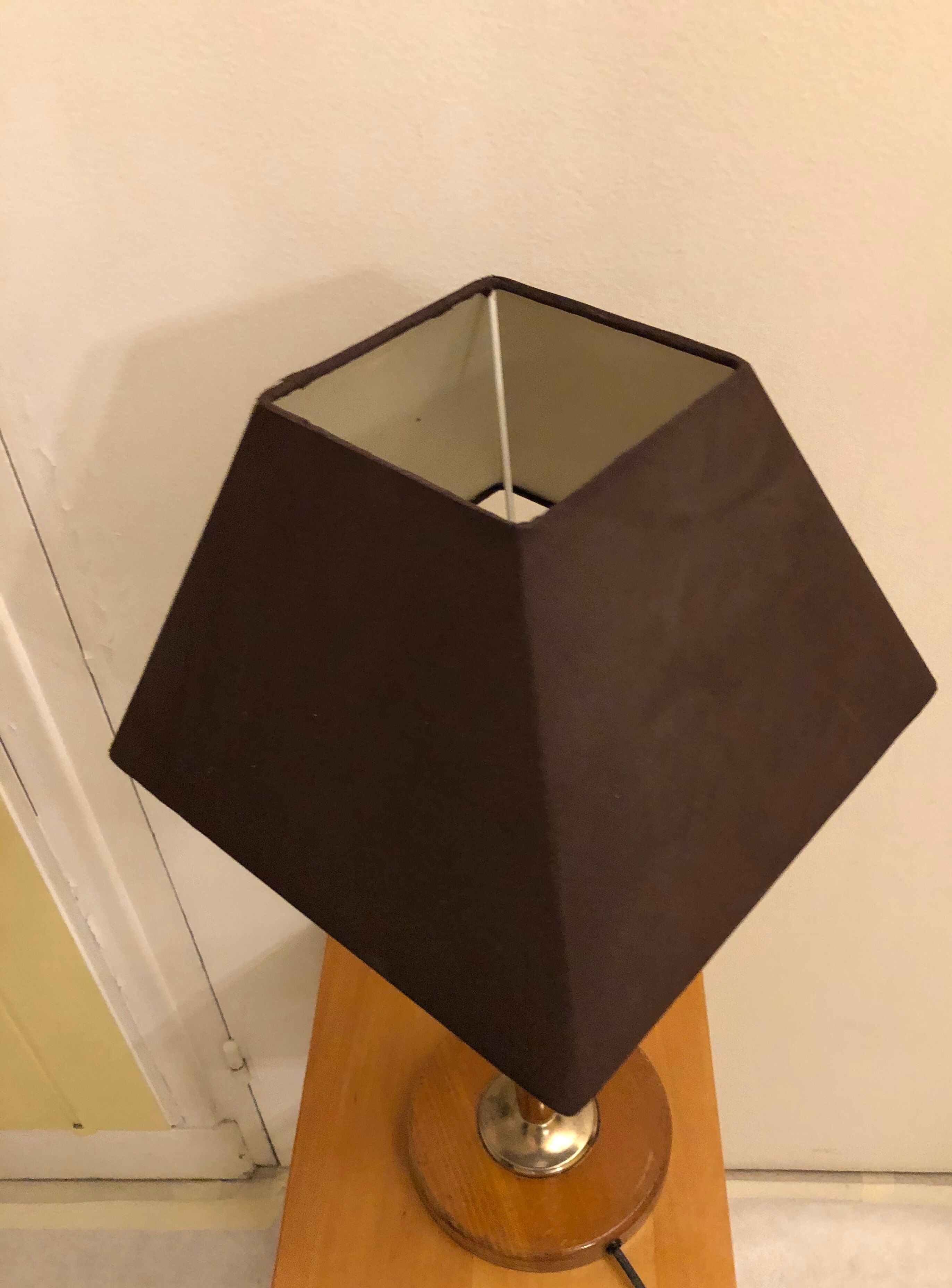 Vintage wooden foot lamp