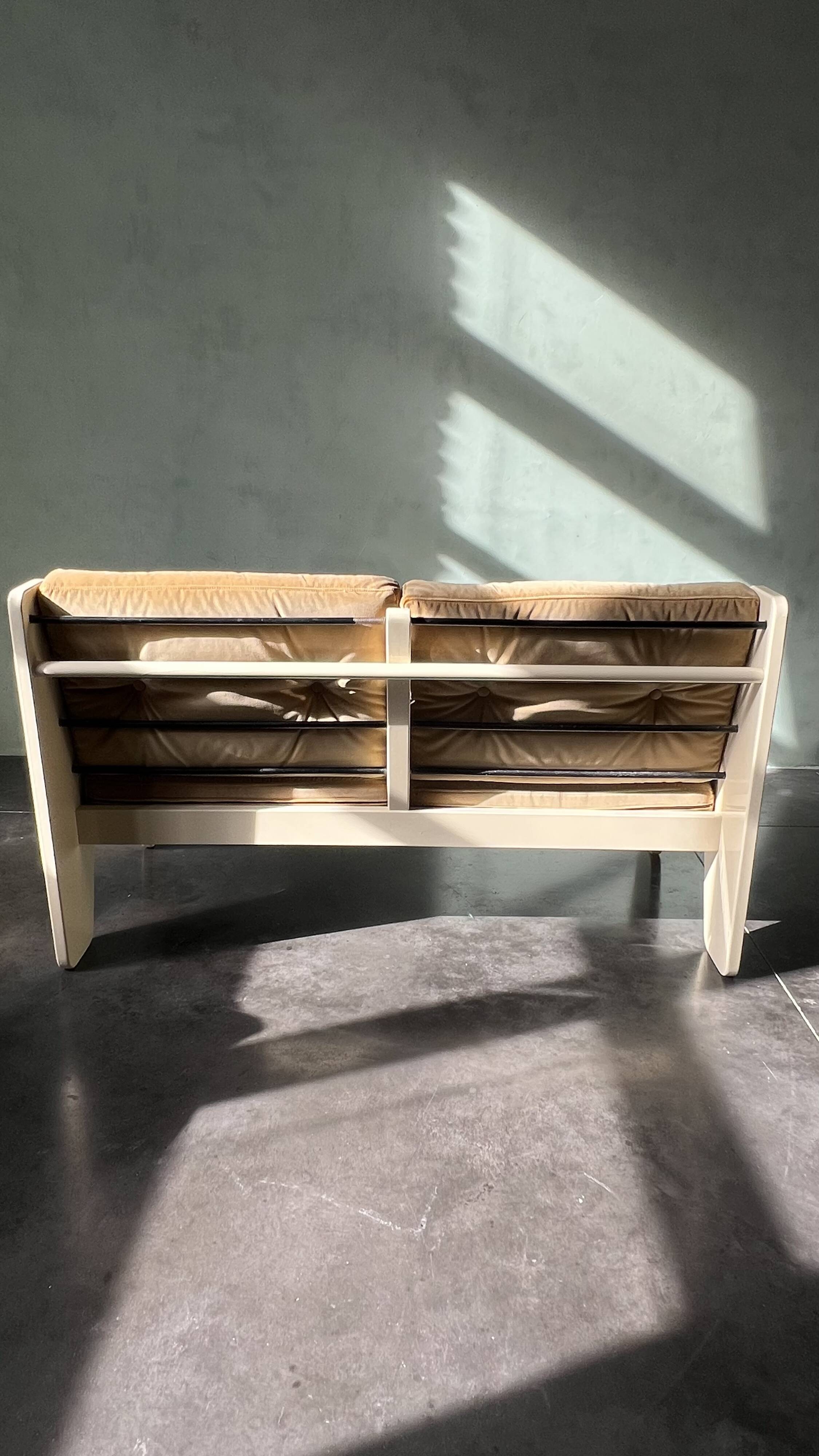 Mid-century 2-seater bench from the 60s
