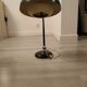 Black metal mushroom dome lamp