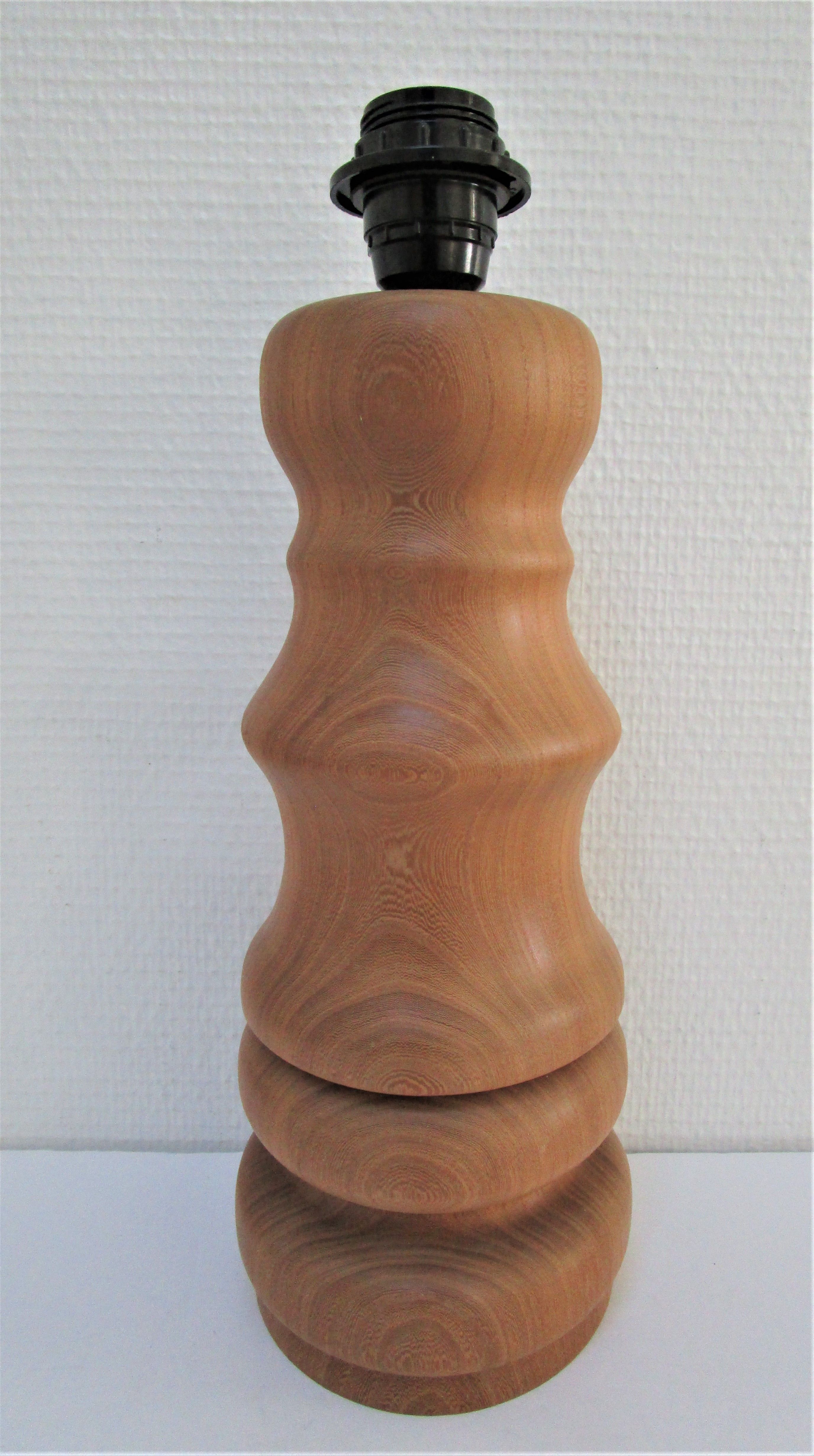 Lamp foot XL solid wood veined turned vintage