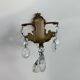 Pair of antique wall lamps - golden metal - grapevines - 1 lights