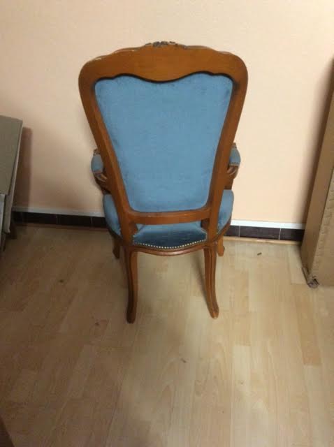 Velvet bedroom armchair