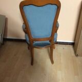 Velvet bedroom armchair