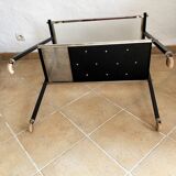 Glass and metal serving trolley, 1960s