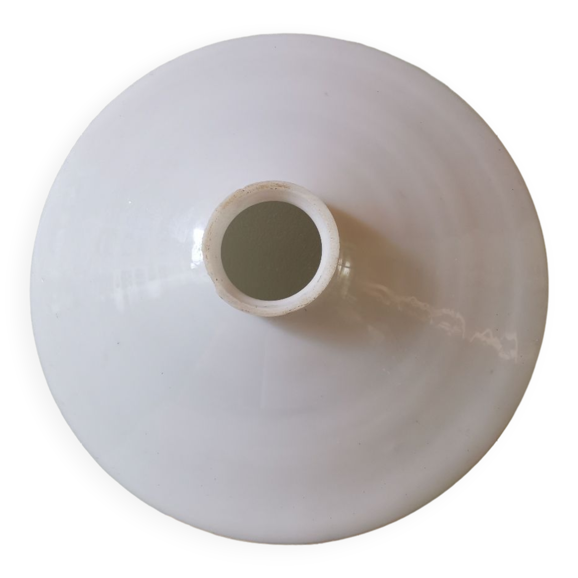 Lampshade in opaline vintage white glass