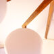 Lustre en laiton et opaline