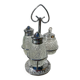 Silver-plated metal and glass salt and pepper shakers
