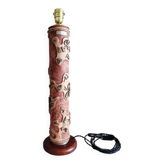 Lamp base from an old fabric printing cylinder