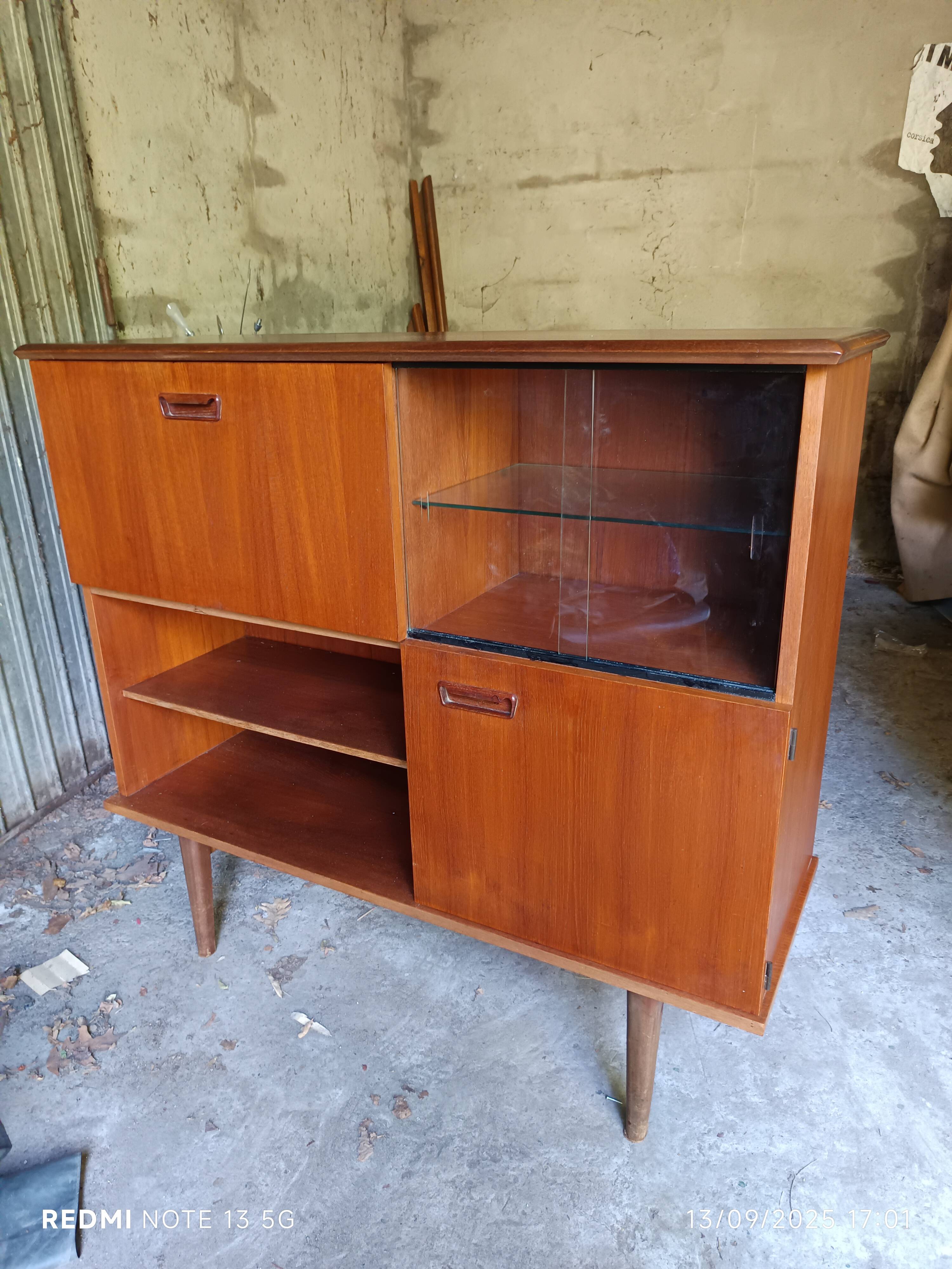 1960s Scandinavian display cabinet