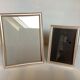 Pair of silver metal photo frames