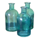Bouteilles en verre bleu