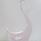 Pink Sommerso Murano glass swan by Elio Raffaeli, Italy
