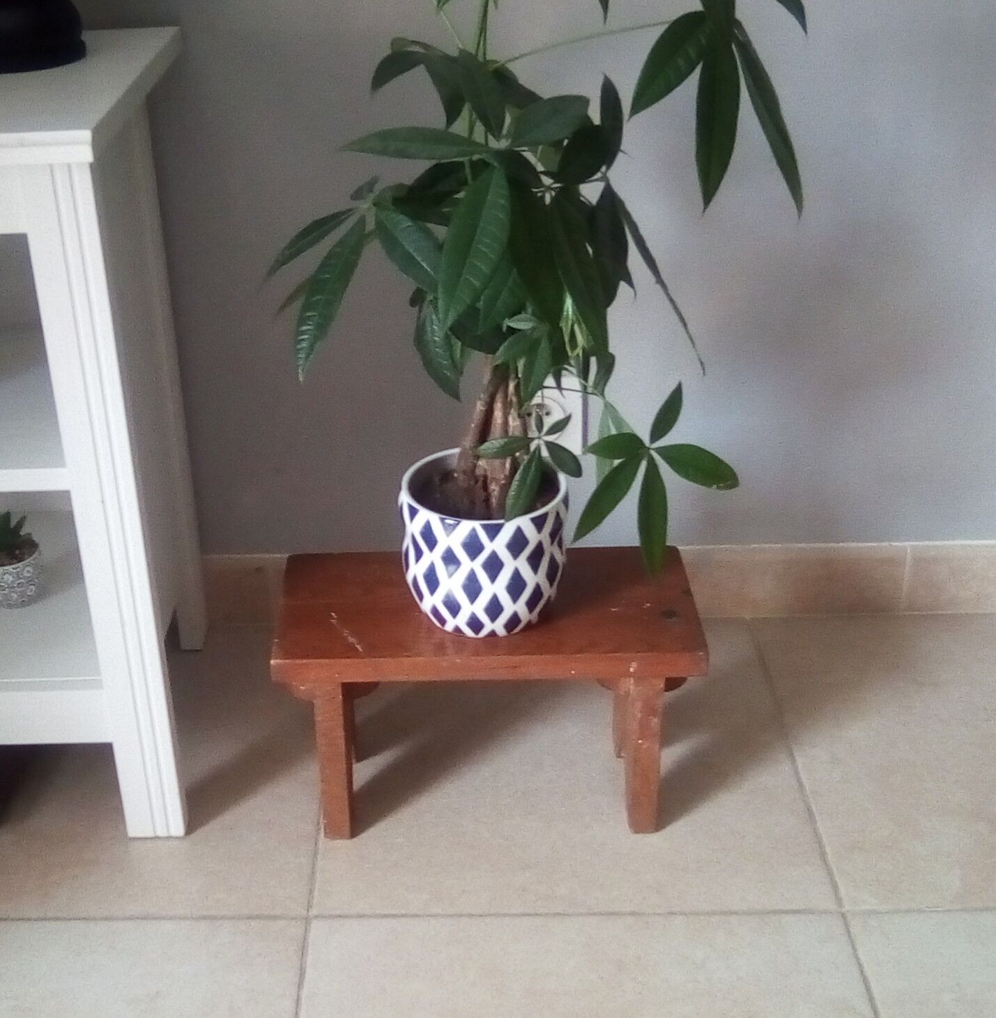 Vintage solid wood stool