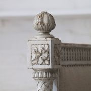 Lit de repos - banquette style Louis XVI retapissé en lin
