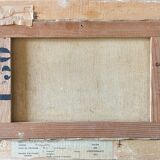 Painting "Mountain landscape" signed Sampic, artist of the Yonne 1952