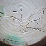 Légumier, pot couvert céramique émaillée d'art, années 70, signature à identifier