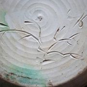Vegetable dish, covered pot, glazed ceramic art, 1970s, signature to be identified