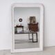 White lacquered wood mirror
