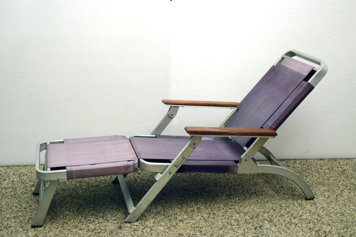 Rare deck chair from Transatlantico Michelangelo 1965