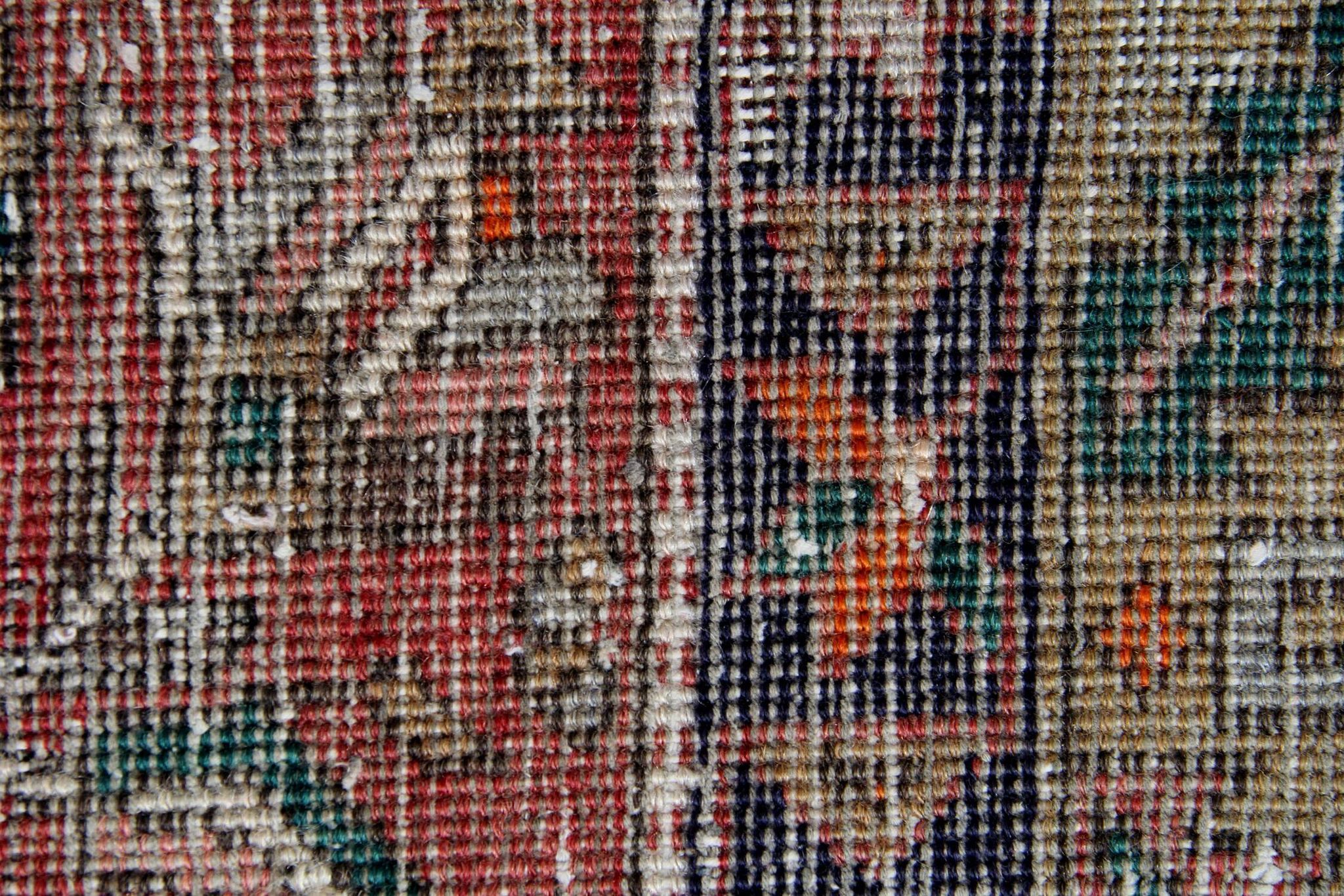 Tribal persian runner rug handwoven traditional red blue wool runner carpet 120x330cm