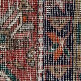 Tribal persian runner rug handwoven traditional red blue wool runner carpet 120x330cm