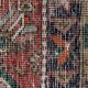 Tribal persian runner rug handwoven traditional red blue wool runner carpet 120x330cm