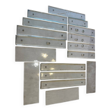 11 bevelled glass cleanliness plaques + 4 Art Deco glass plaques